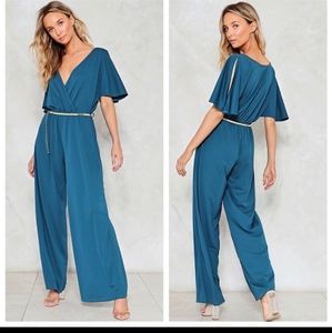 Nasty Gal easy breezy plunging jumpsuit(